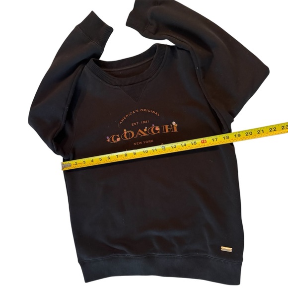 Coach Black Embroidered Floral Sweatshirt Women’s Small Pullover - Picture 6 of 10